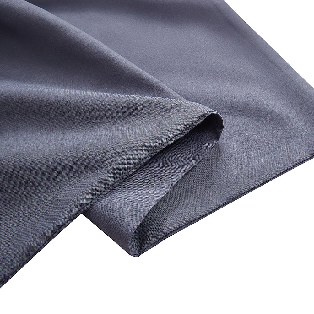 Silver Grey Polyester Bedding Sheet Set for Full Bed