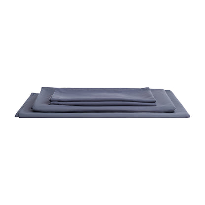Silver Grey Polyester Bedding Sheet Set for Full Bed